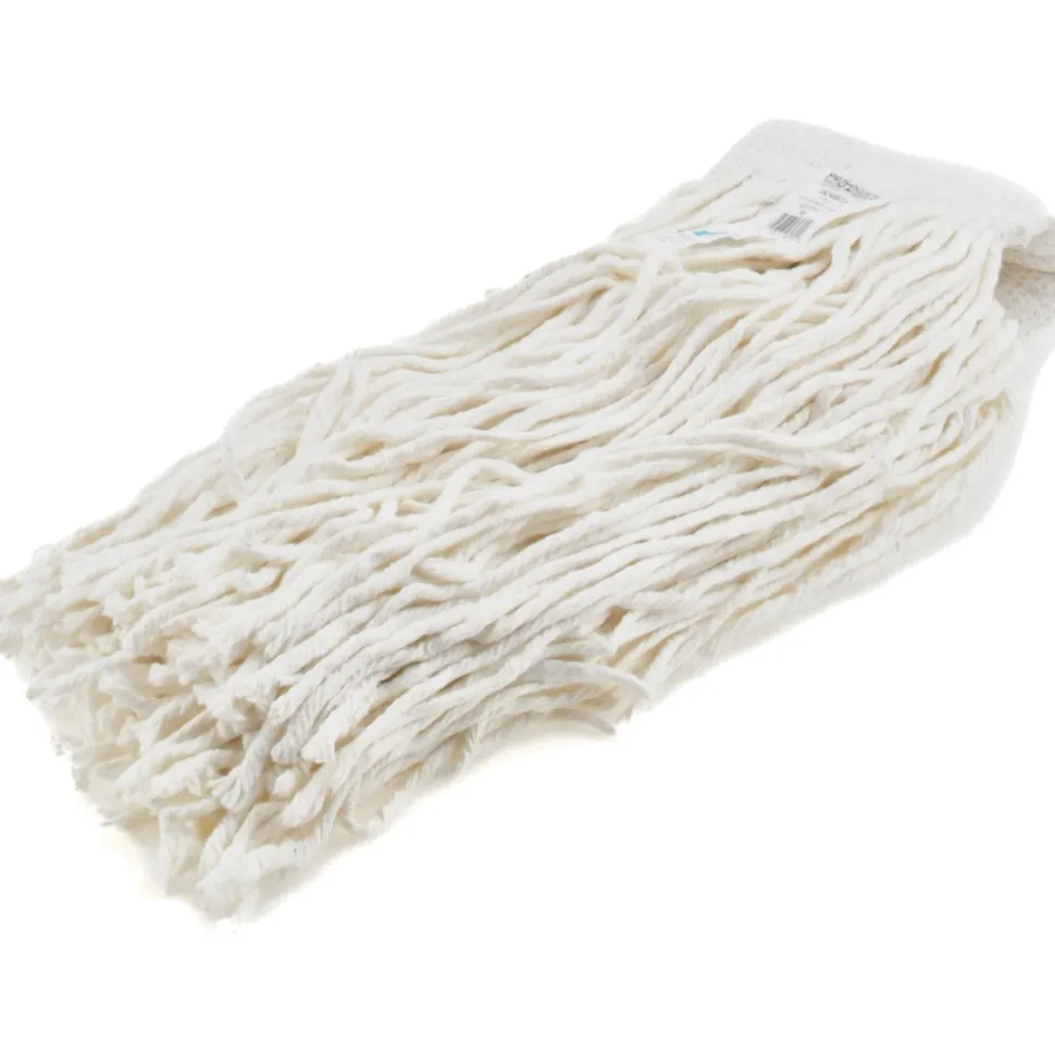 Wet Mop Cut: Clamp Jaw, Large, White Mop, Cotton