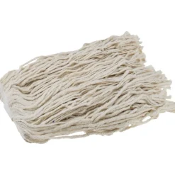 Wet Mop Cut: Clamp Jaw, Medium, White Mop, Cotton
