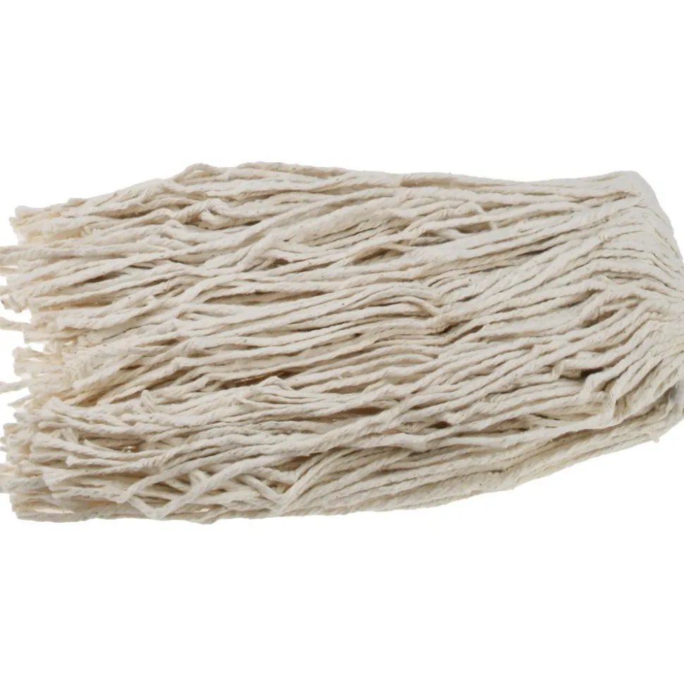 Wet Mop Cut: Clamp Jaw, Medium, White Mop, Cotton