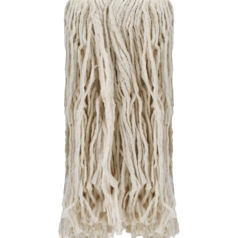 Wet Mop Cut: Clamp Jaw, Medium, White Mop, Cotton