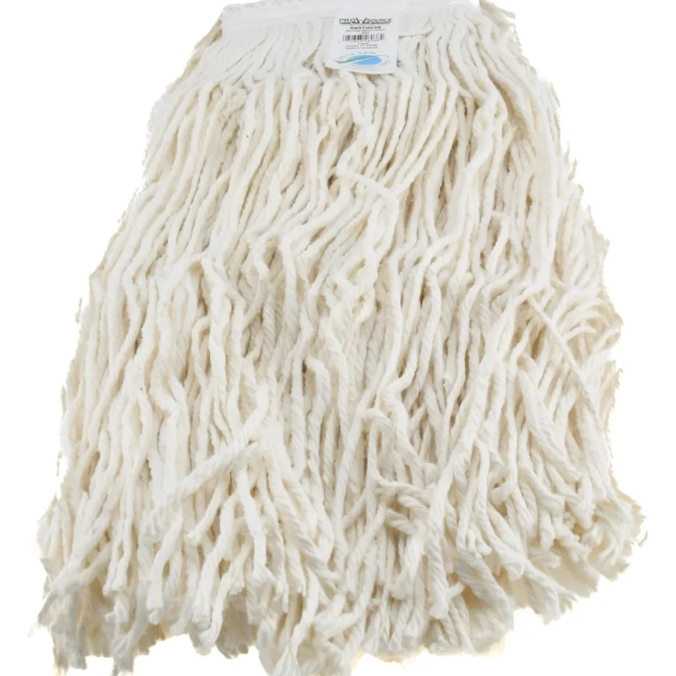 Wet Mop Cut: Clamp Jaw, X-Large, White Mop, Rayon