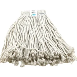 Wet Mop Cut: Screw On, Large, White Mop, Cotton