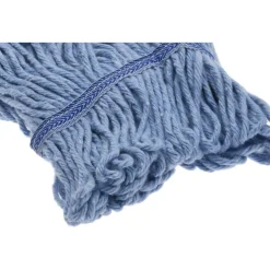 Wet Mop Loop: Clamp Jaw, Large, Blue Mop, Blended Fiber