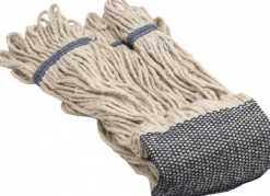 Wet Mop Loop: Clamp Jaw, Large, White Mop, Cotton