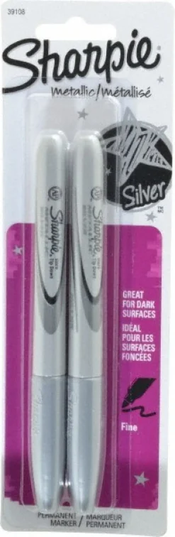Wet Surface Pen: Metallic Silver, AP Non-Toxic, Fine Tip