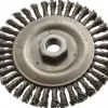 Wheel Brush: 5" Wheel Dia, 3/16" Face Width, 0.0200" Wire Dia, Knotted