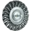 Wheel Brush: 3-1/4" Wheel Dia, 3/8" Face Width, 0.0140" Wire Dia, Knotted