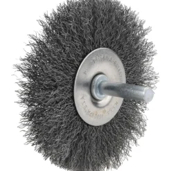 Wheel Brush: 3" Wheel Dia, 1/4" Face Width, 0.0080" Wire Dia, Crimped
