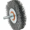Wheel Brush: 2" Wheel Dia, 5/8" Face Width, 0.0118" Wire Dia, Crimped