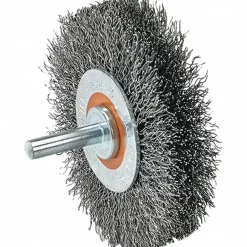 Wheel Brush: 2" Wheel Dia, 5/8" Face Width, 0.0118" Wire Dia, Crimped