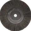 Wheel Brush: 6" Wheel Dia, 3/4" Face Width, 0.0060" Wire Dia, Crimped