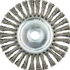 Wheel Brush: 4-1/2" Wheel Dia, 3/16" Face Width, 0.0200" Wire Dia, Stringer Bead