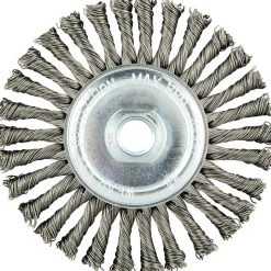 Wheel Brush: 4-1/2" Wheel Dia, 3/16" Face Width, 0.0200" Wire Dia, Stringer Bead