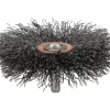 Wheel Brush: 3" Wheel Dia, 1/2" Face Width, 0.0118" Wire Dia, Crimped