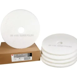 White Super Polish Pad 4100, 508 mm x 82 mm, 20 in, 5 ea/Case
