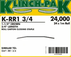 Wide Crown Construction Staple: 1-1/4" Wide, 3/4" Long