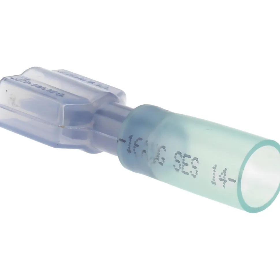 1/4" Wide, Heat Shrink & Polyolefin Insulation, Male Tab Terminal