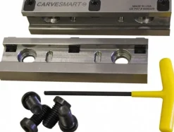 6" Wide Steel 2-Jaw Quick Change Jaw System Vise Jaw Set