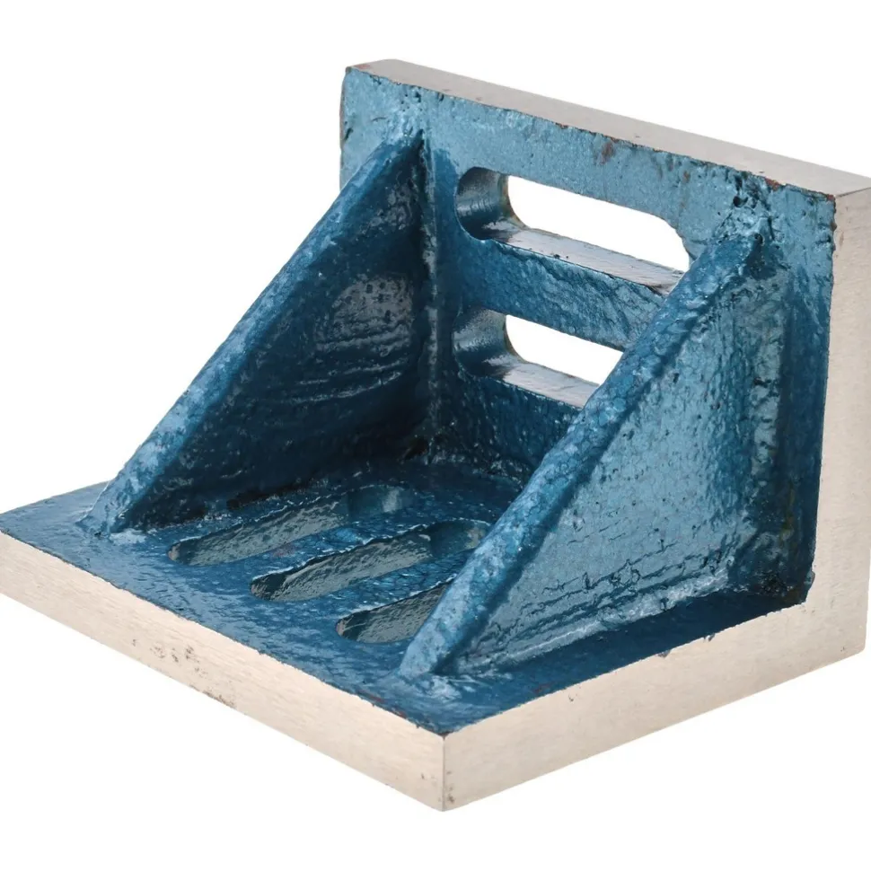 4-1/2" Wide x 3" Deep x 3-1/2" High Cast Iron Partially Machined Angle Plate