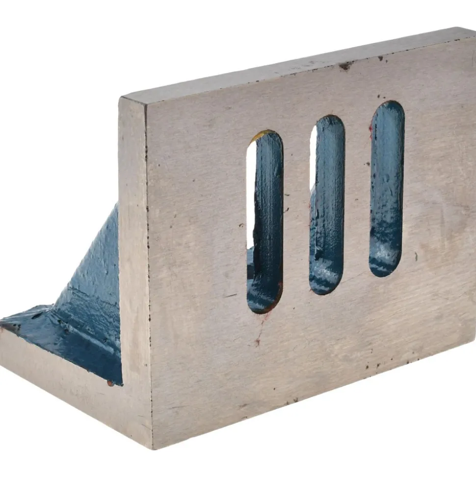 4-1/2" Wide x 3" Deep x 3-1/2" High Cast Iron Partially Machined Angle Plate