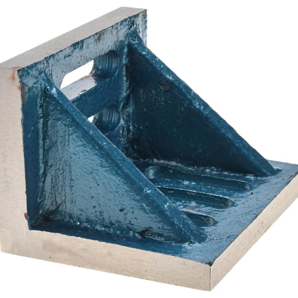 4-1/2" Wide x 3" Deep x 3-1/2" High Cast Iron Partially Machined Angle Plate