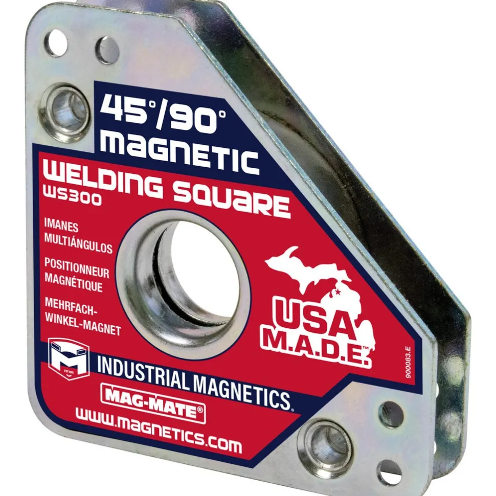 3-3/4" Wide x 3/4" Deep x 3-3/4" High, Rare Earth Magnetic Welding & Fabrication Square