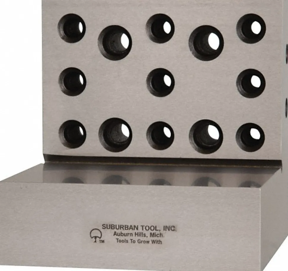 4" Wide x 4" Deep x 4" High Steel Precision-Ground Angle Plate