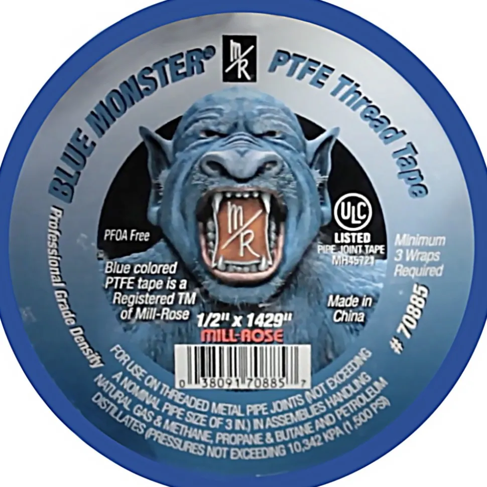 1″ Wide x 1,429″ Long, PTFE Thread Sealant, Blue