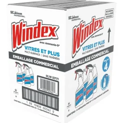 Windex Glass & More, Multi-Surface, Streak-Free Commercial, 4 Piece Set, Capped Bottles, 2 Triggers, 32oz