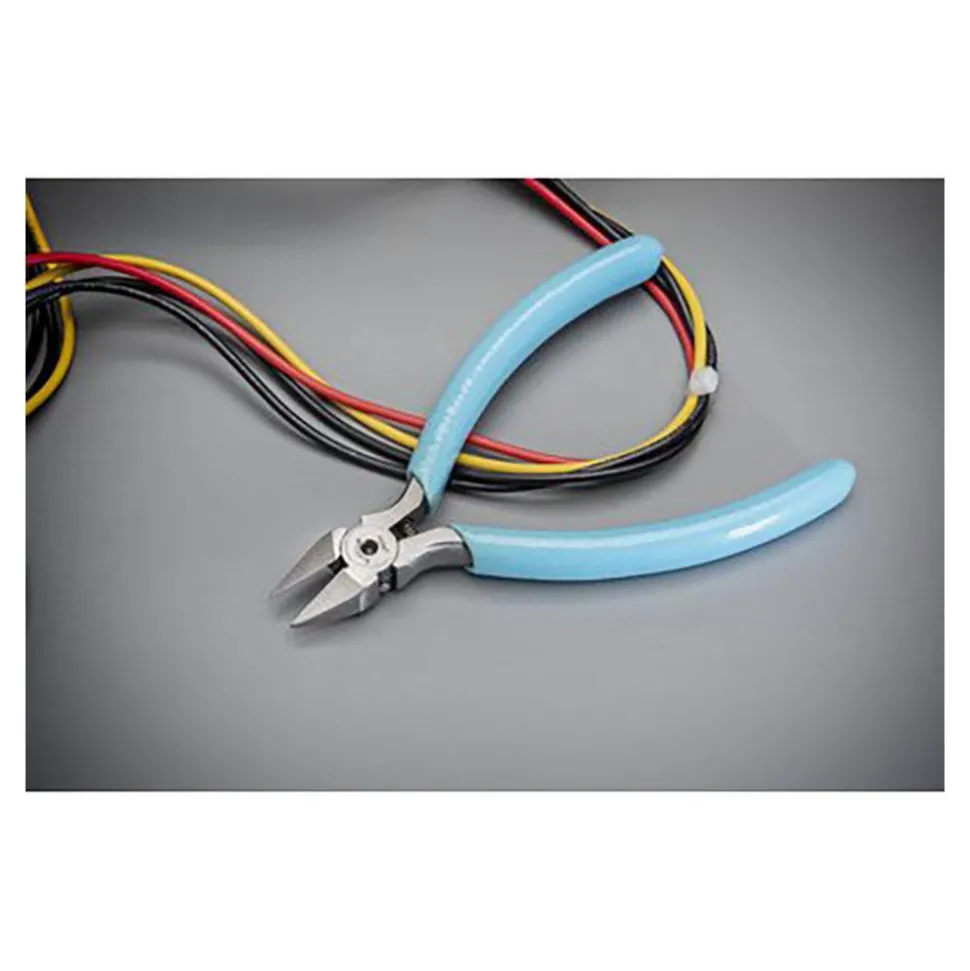 Wire Cable Cutter: 0.6 mm Capacity, ESD Cushion Handle, 100 mm OAL
