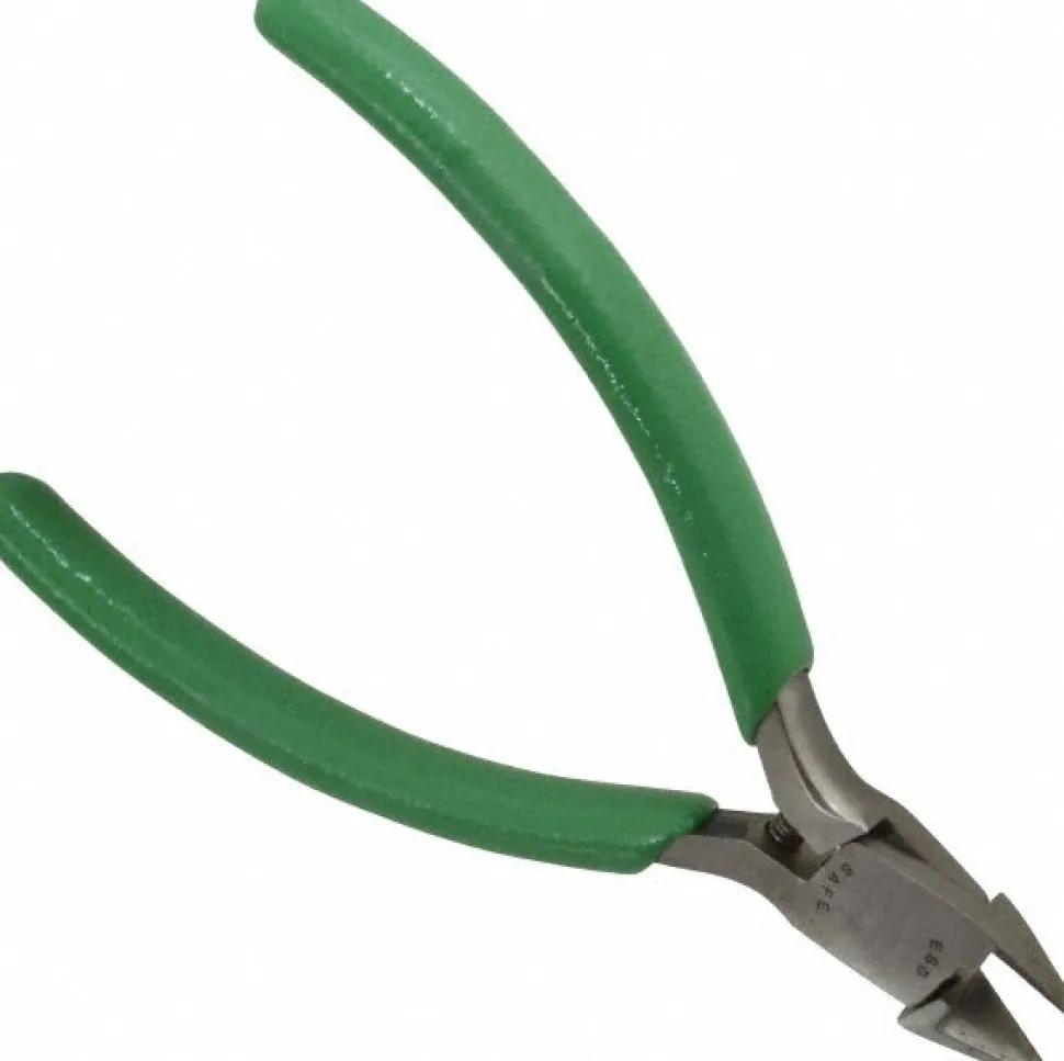 Wire Cable Cutter: 0.6 mm Capacity, ESD Cushion Handle, 100 mm OAL