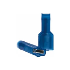 Wire Disconnect: Female, Blue, Nylon, 16-14 AWG, 1/4" Tab Width