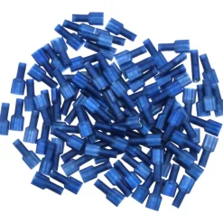 Wire Disconnect: Female, Blue, Nylon, 16-14 AWG, 1/4" Tab Width