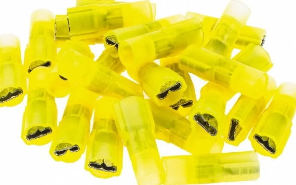 Wire Disconnect: Female, Nylon, 12-10 AWG, 1/4" Tab Width