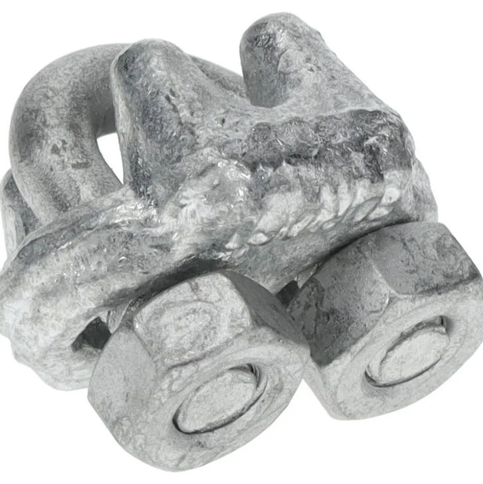 Wire Rope Clip: 1/8" Rope Dia, Forged Steel