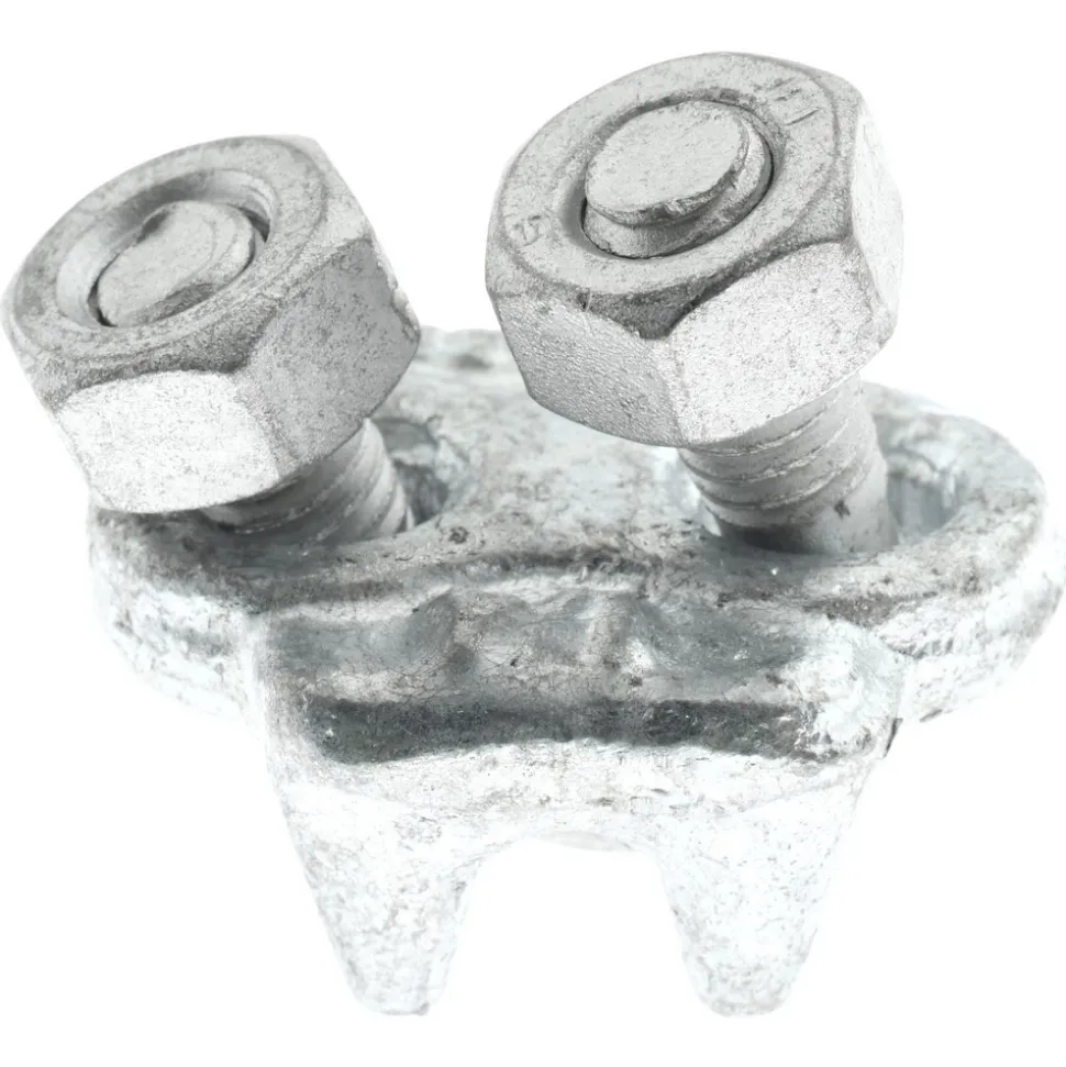 Wire Rope Clip: 1/4" Rope Dia, Forged Steel