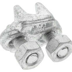 Wire Rope Clip: 1/4" Rope Dia, Forged Steel