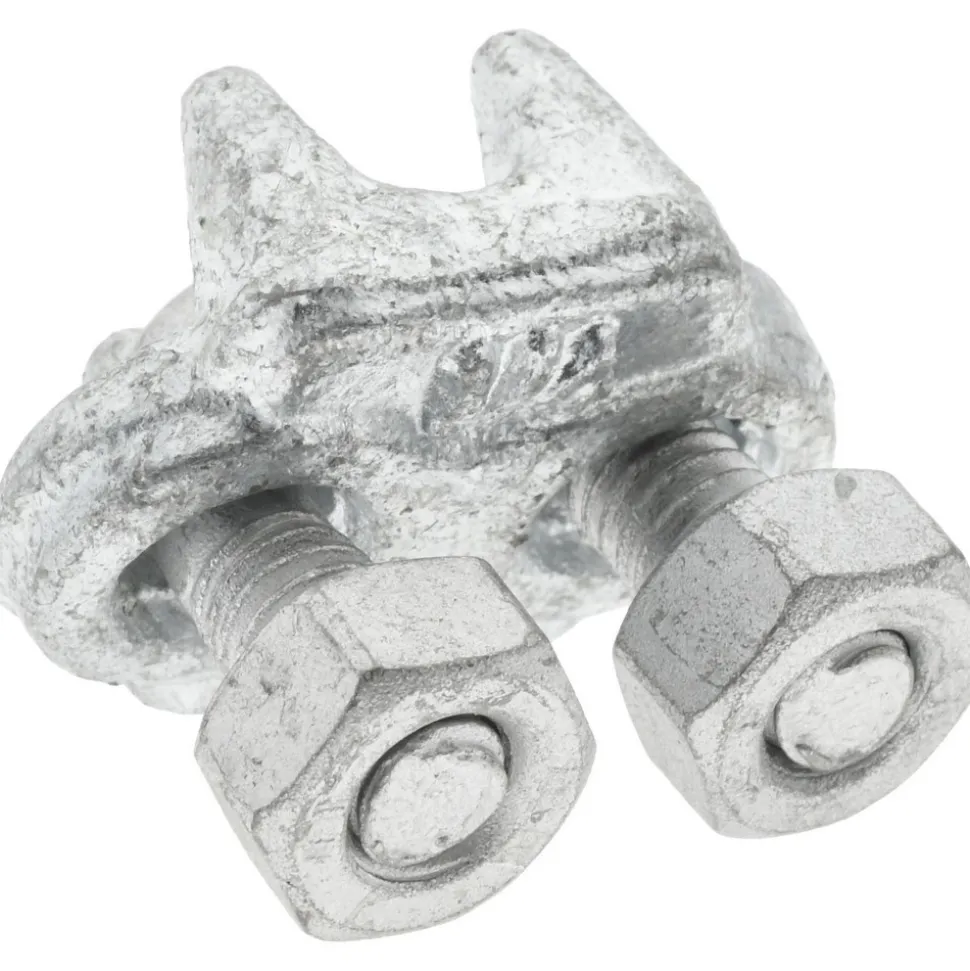 Wire Rope Clip: 1/4" Rope Dia, Forged Steel