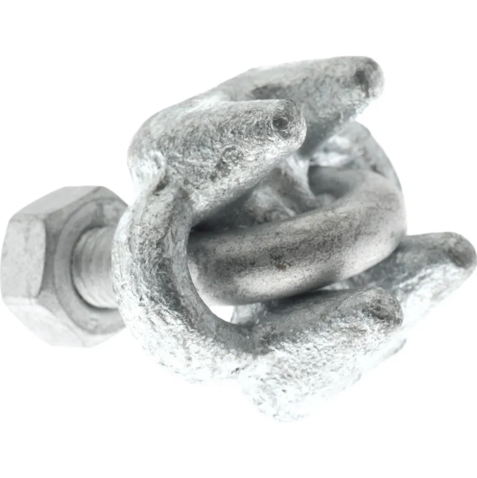 Wire Rope Clip: 1/4" Rope Dia, Forged Steel
