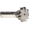 Woodruff Keyseat Cutter: 1" Cut Dia, 1/4" Cut Width, 1/2" Shank Dia, Staggered Tooth