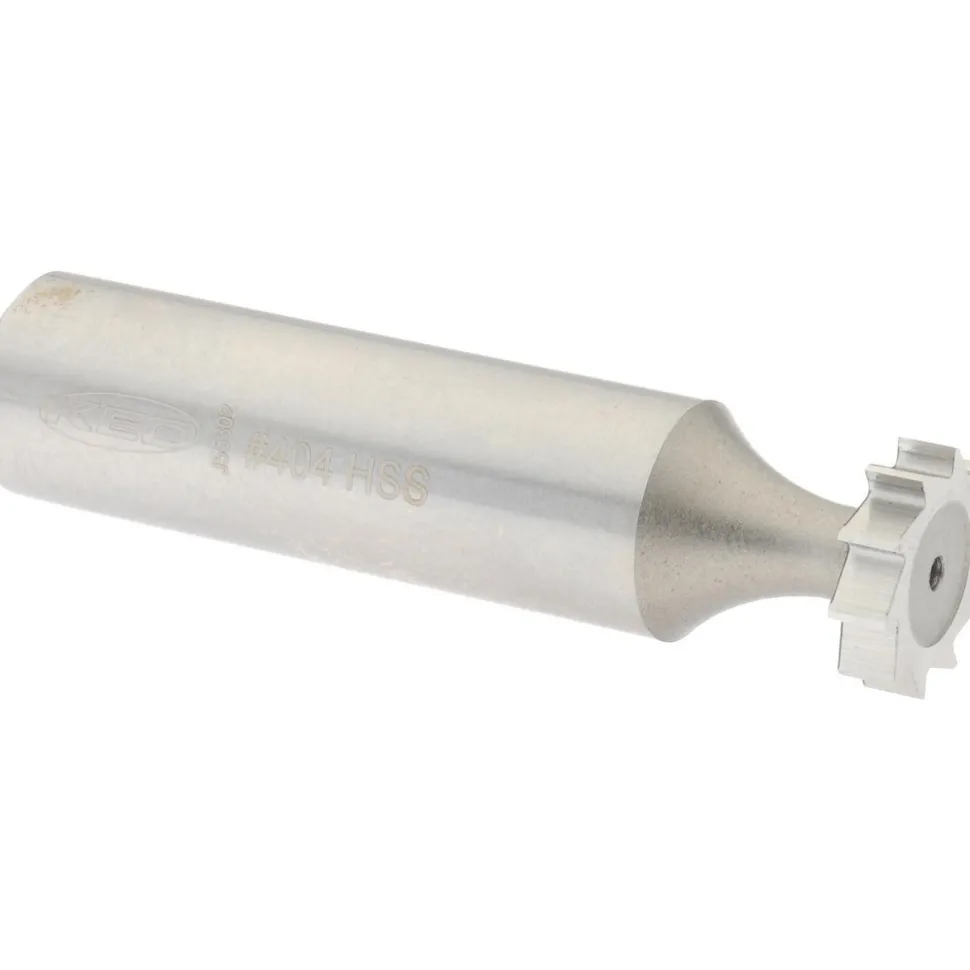 Woodruff Keyseat Cutter: 1/2" Cut Dia, 1/8" Cut Width, 1/2" Shank Dia, Straight Tooth