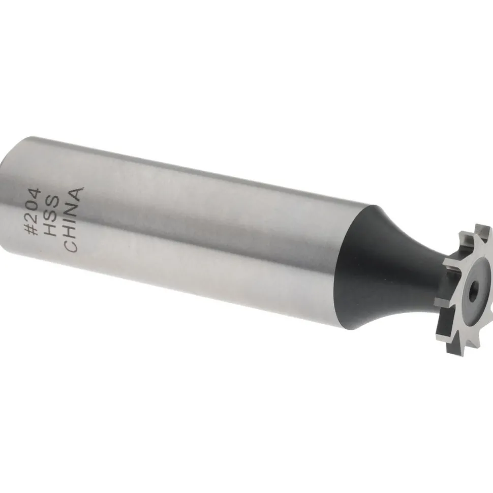 Woodruff Keyseat Cutter: 1/2" Cut Dia, 1/16" Cut Width, 1/2" Shank Dia, Straight Tooth