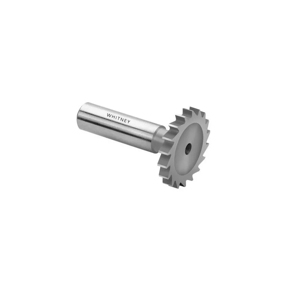 Woodruff Keyseat Cutter: 1-1/2" Cut Dia, 3/16" Cut Width, 1/2" Shank Dia, Straight Tooth