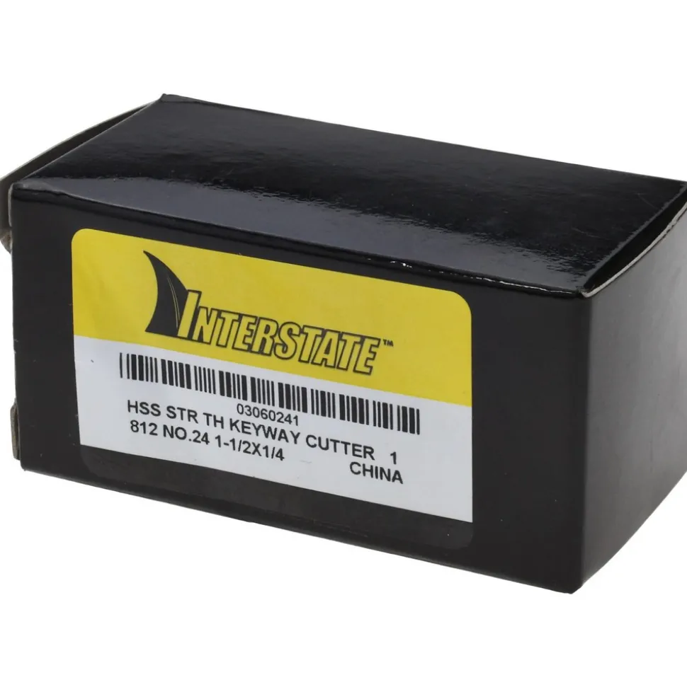 Woodruff Keyseat Cutter: 1-1/2" Cut Dia, 1/4" Cut Width, 1/2" Shank Dia, Straight Tooth