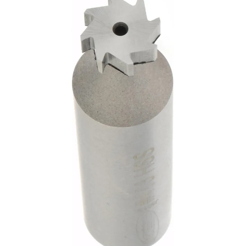 Woodruff Keyseat Cutter: 3/8" Cut Dia, 1/8" Cut Width, 1/2" Shank Dia, Straight Tooth
