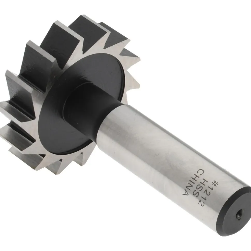 Woodruff Keyseat Cutter: 1-1/2" Cut Dia, 3/8" Cut Width, 1/2" Shank Dia, Straight Tooth