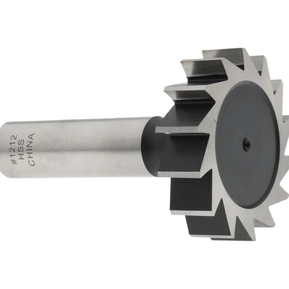 Woodruff Keyseat Cutter: 1-1/2" Cut Dia, 3/8" Cut Width, 1/2" Shank Dia, Straight Tooth