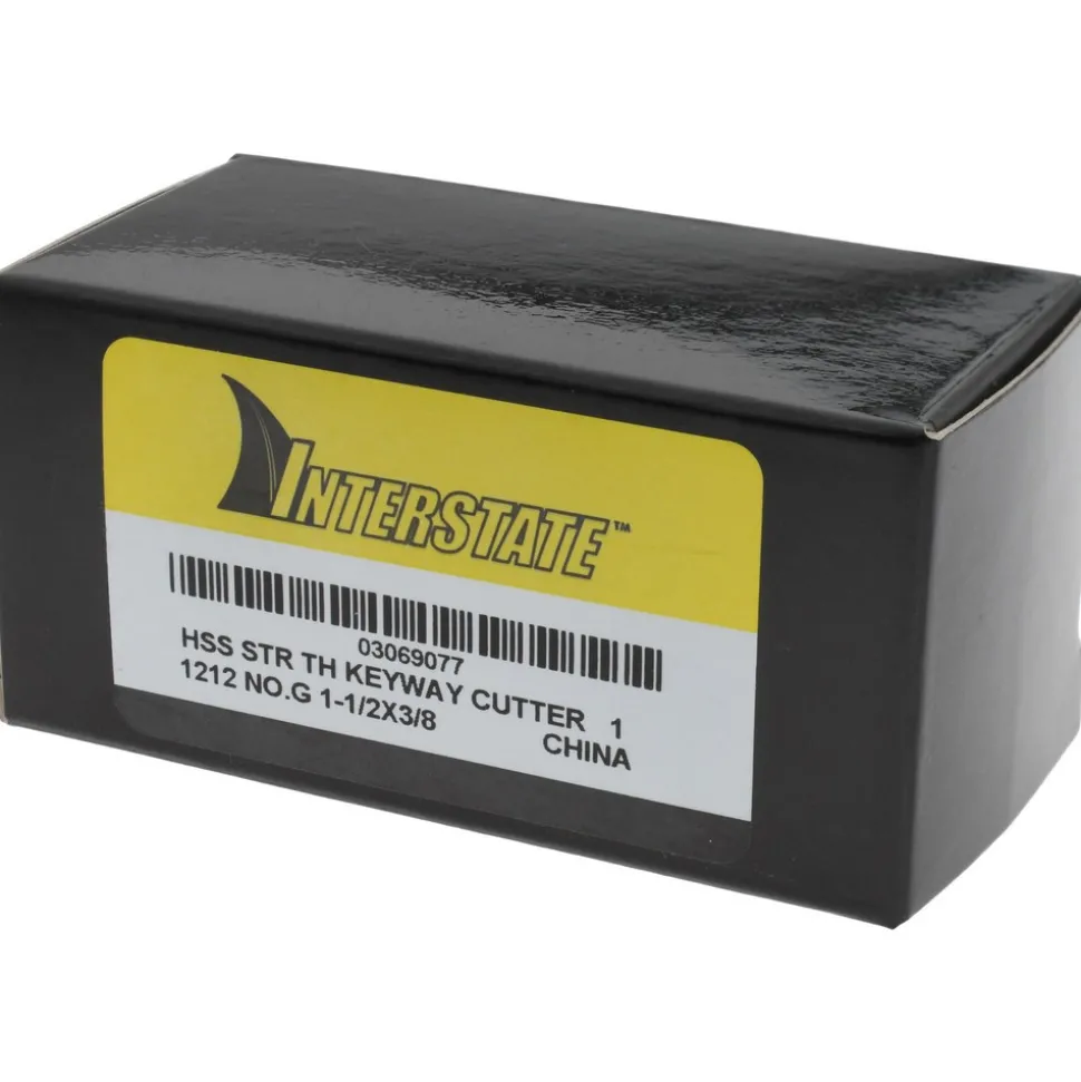 Woodruff Keyseat Cutter: 1-1/2" Cut Dia, 3/8" Cut Width, 1/2" Shank Dia, Straight Tooth