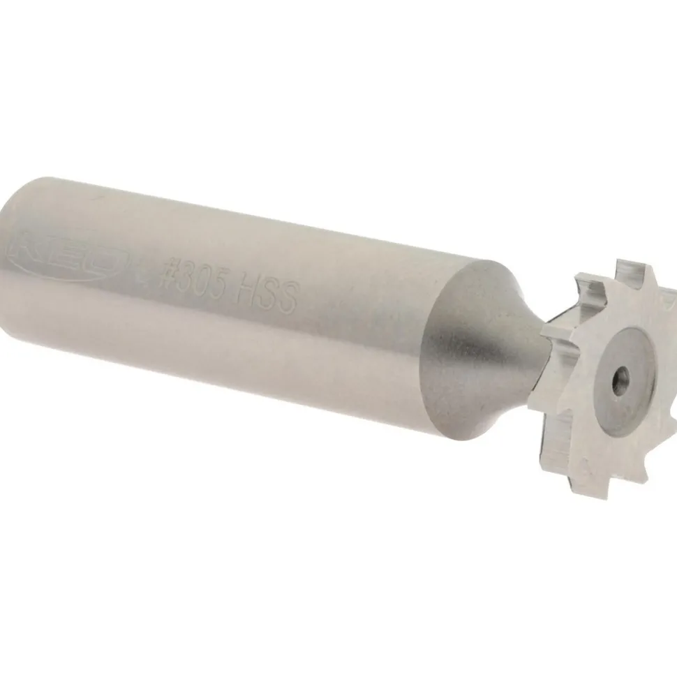 Woodruff Keyseat Cutter: 5/8" Cut Dia, 3/32" Cut Width, 1/2" Shank Dia, Straight Tooth