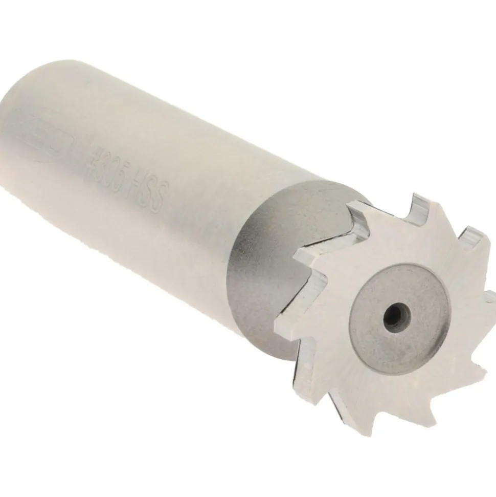 Woodruff Keyseat Cutter: 5/8" Cut Dia, 3/32" Cut Width, 1/2" Shank Dia, Straight Tooth